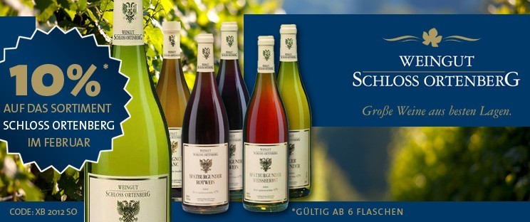 10 Prozent sparenauf das gesamte Sortiment von Schloss Ortenberg