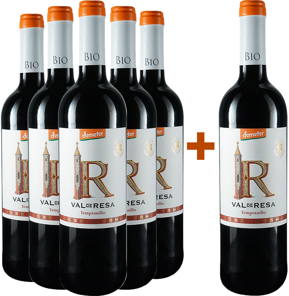 Aktionspaket 5+1 Val de Resa Tempranillo Navarra DO BIO