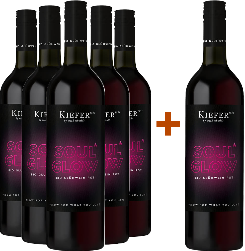 5+1 Paket Glow Glühwein rot süß Bio BIO