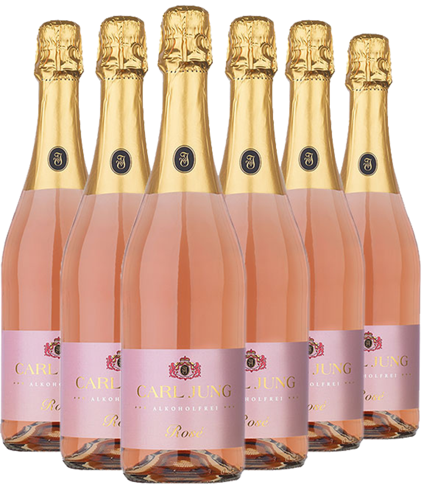 Mousseux Rosé - schäumendes Getränk aus entalkoholisiertem Wein (6 Flaschen)