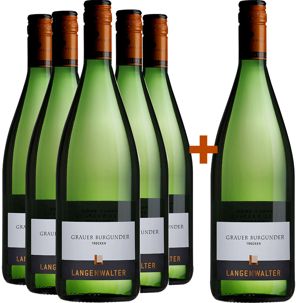5+1 Paket Grauer Burgunder 1,0 L
