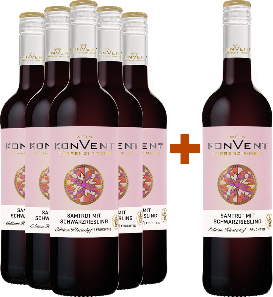 5+1 Paket Klosterhof Samtrot mit Schwarzriesling 2024