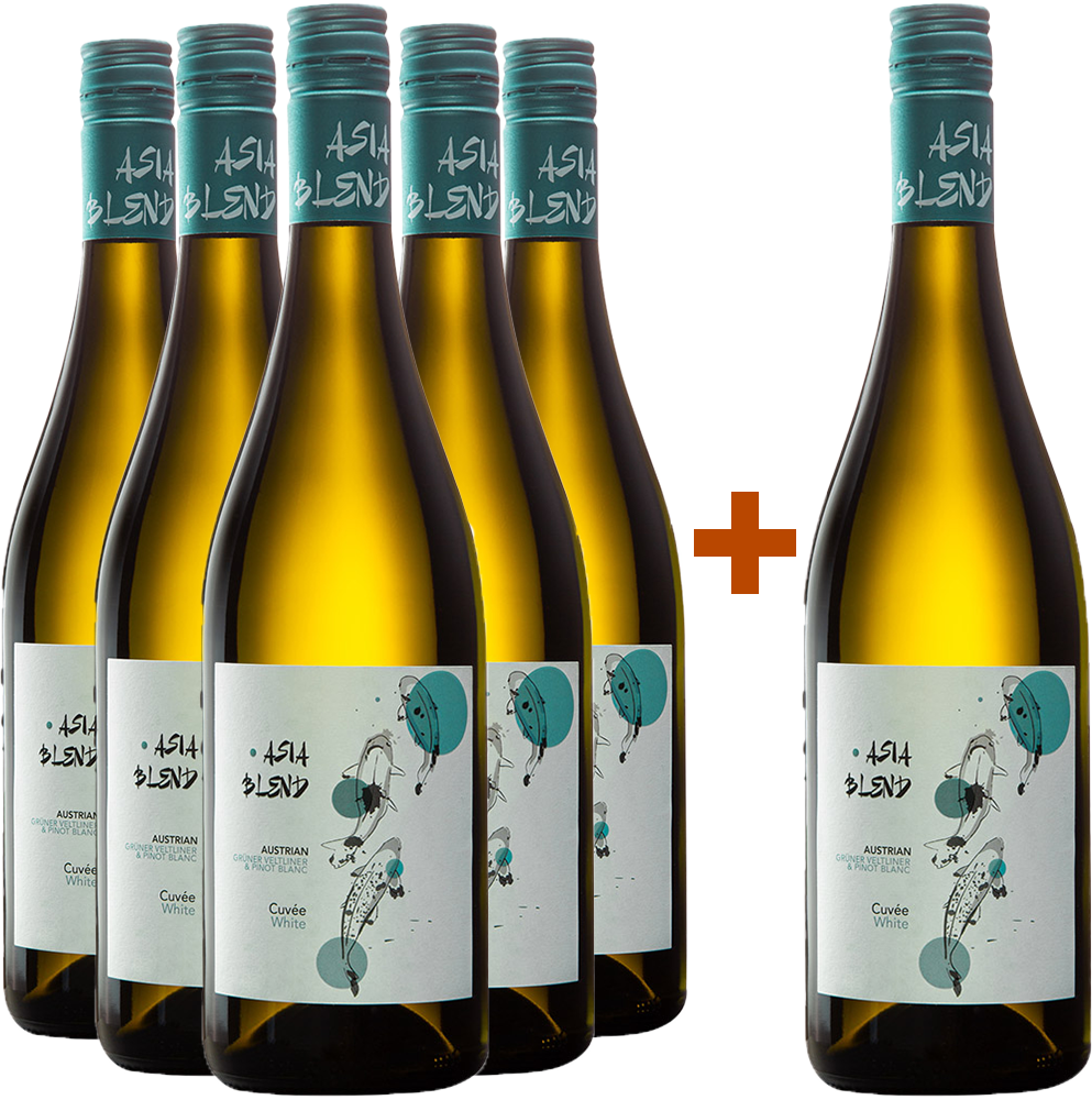 5+1 Paket Asia Blend Cuvée weiß trocken
