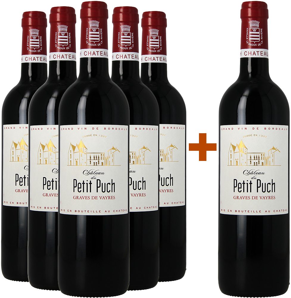 5+1 Paket Château Petit Puch Graves de Vayres AOP