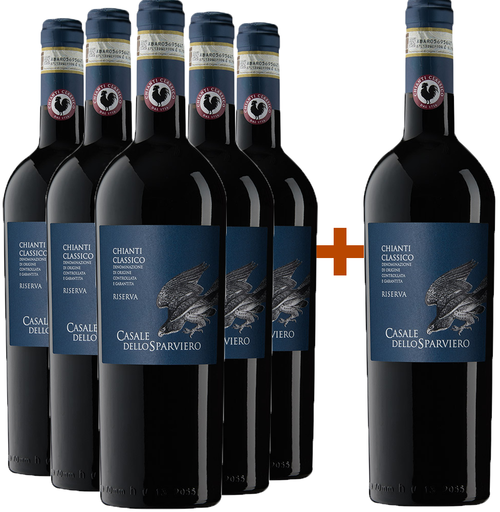 5+1 Paket Casale dello Sparviero Chianti Classico Riserva DOCG BIO