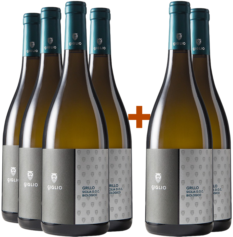 5+1 Paket Giglio Grillo Sicilia DOC BIO BIO