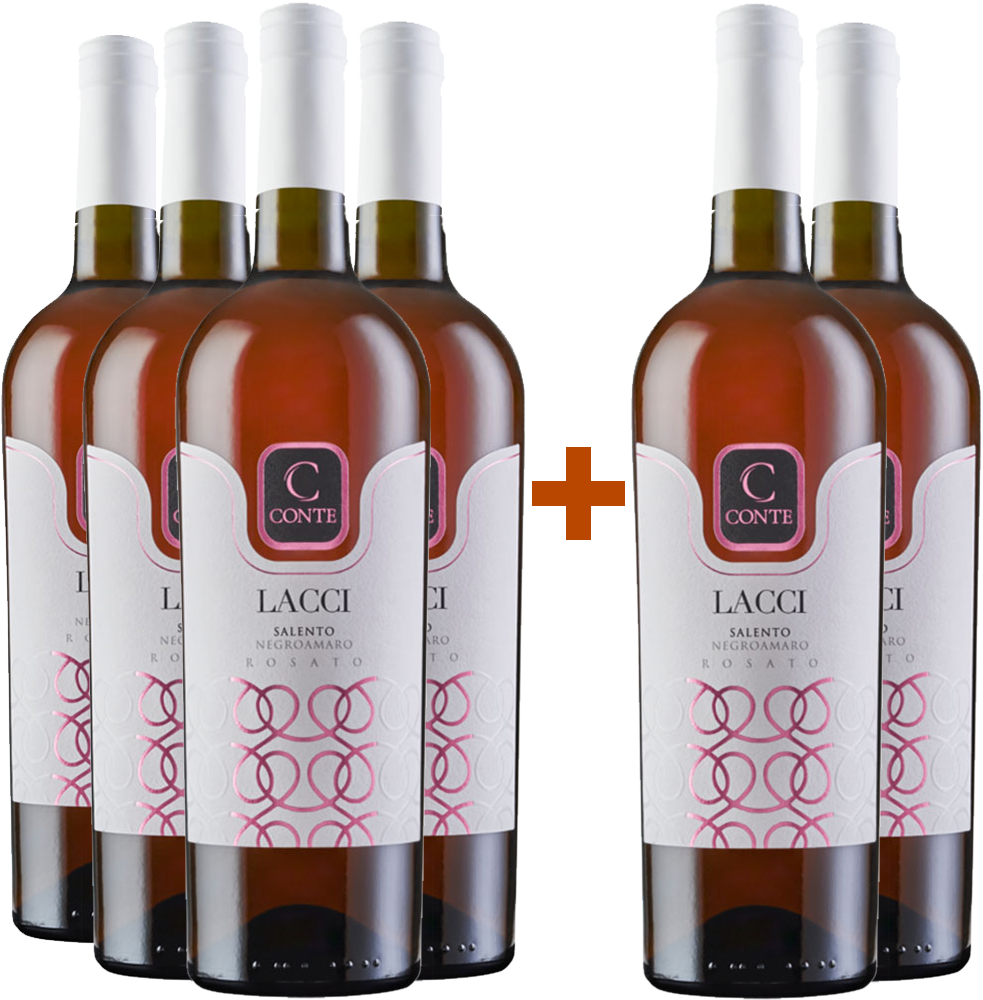 4+2 Paket Lacci Negroamaro Rosato Salento IGP