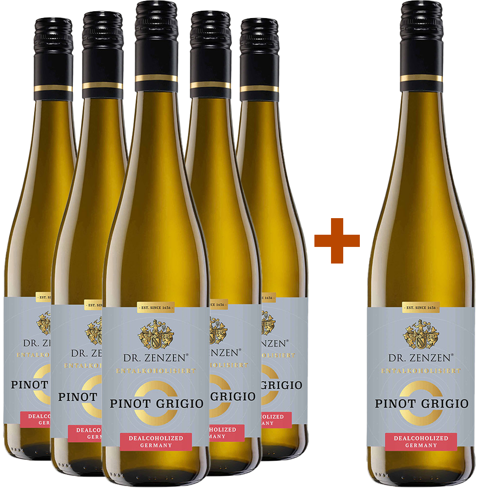 5+1 Paket Pinot Grigio feinherb alkoholfrei