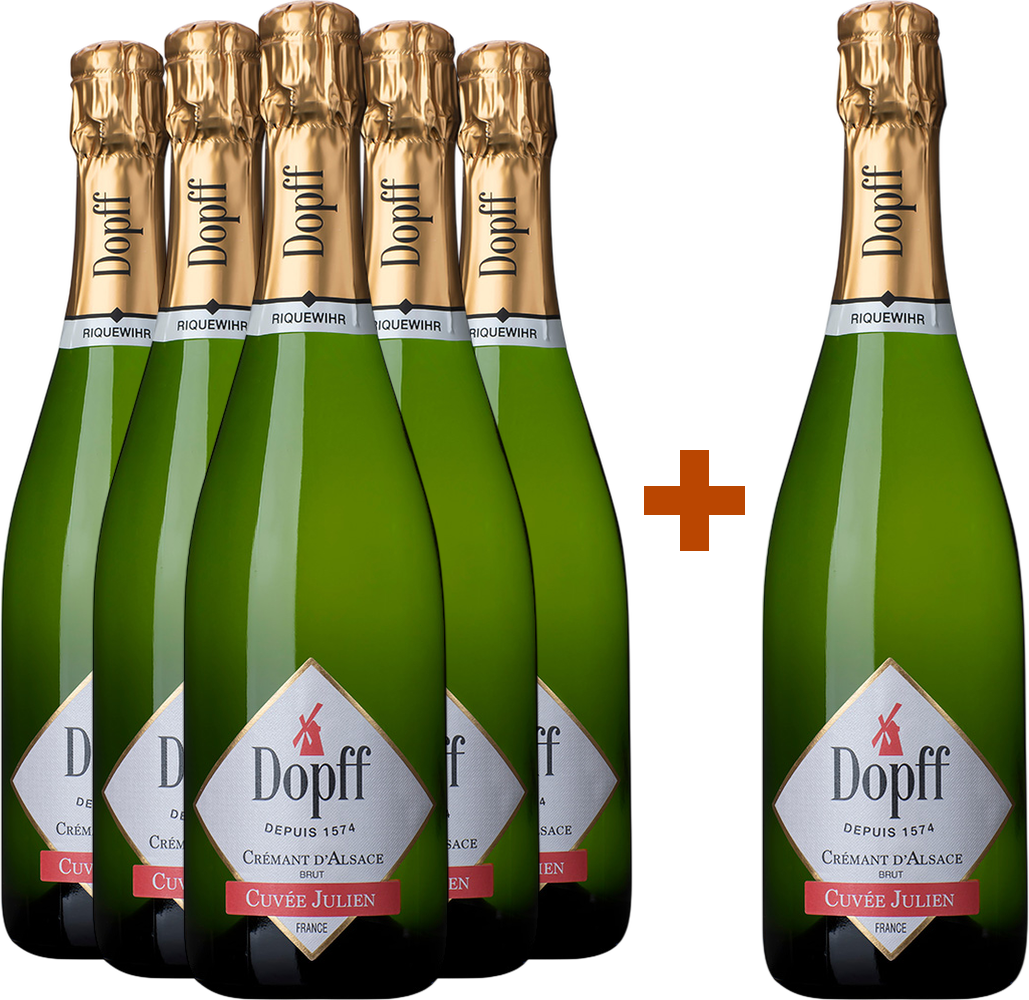 5+1 Paket Cuvée "Julien" Crémant d'Alsace