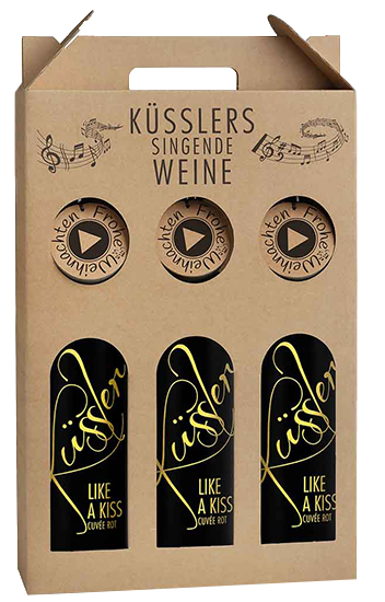 2025 Singender Weihnachtswein im 3er-Geschenkkarton weiß