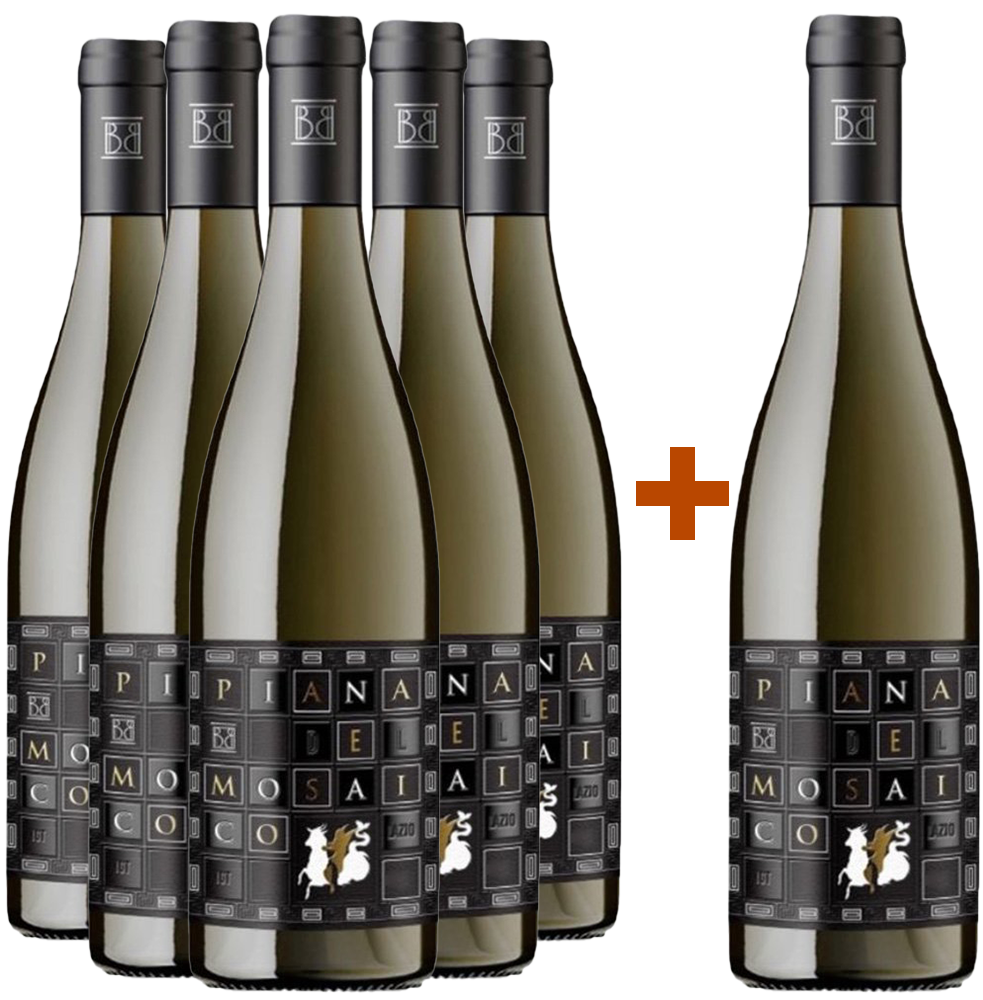 5+1 Paket Piana del Mosaico Bianco Lazio IGP BIO