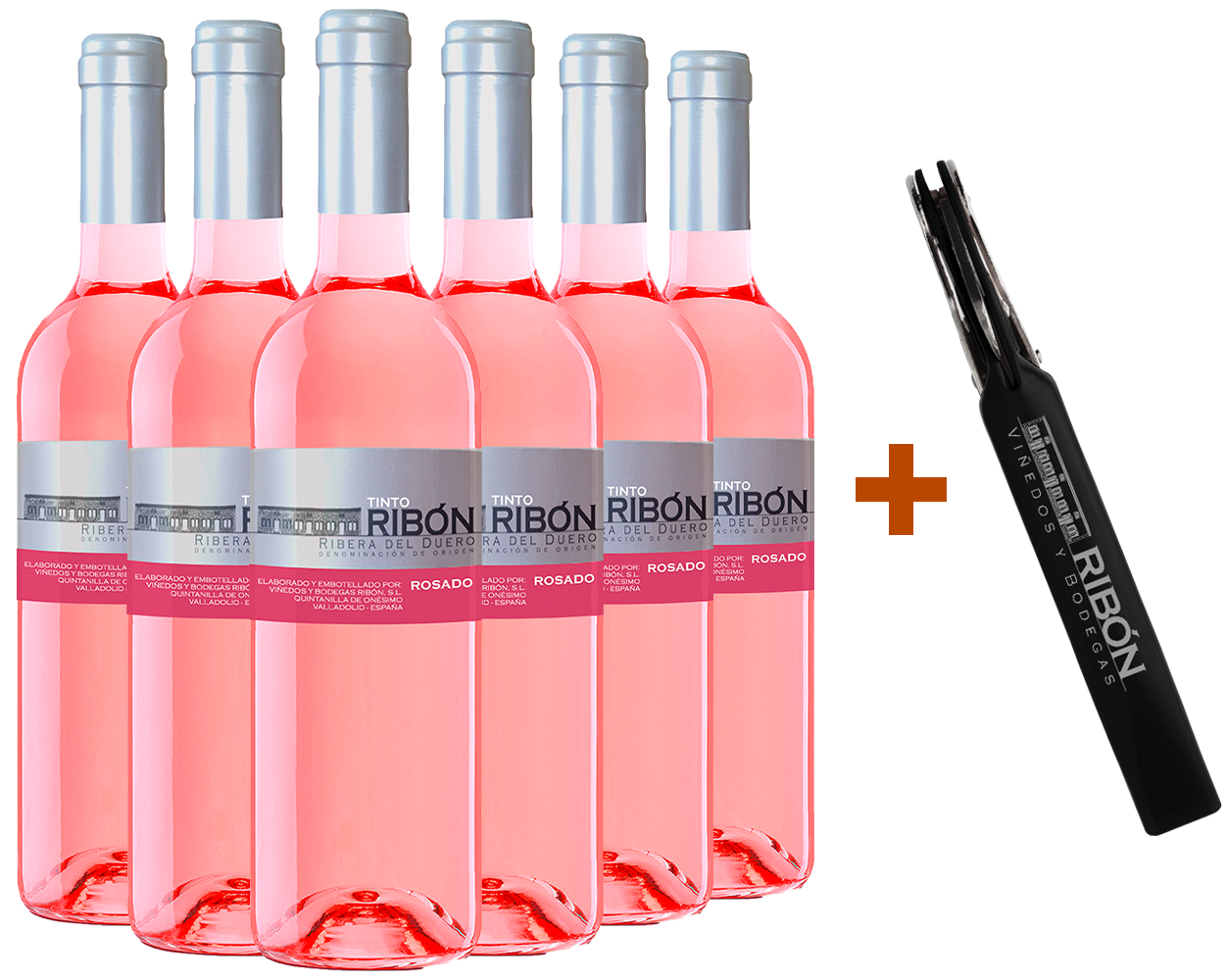 Pack descuento Ribón Rosado Ribera del Duero DO (+ sacacorchos de regalo)