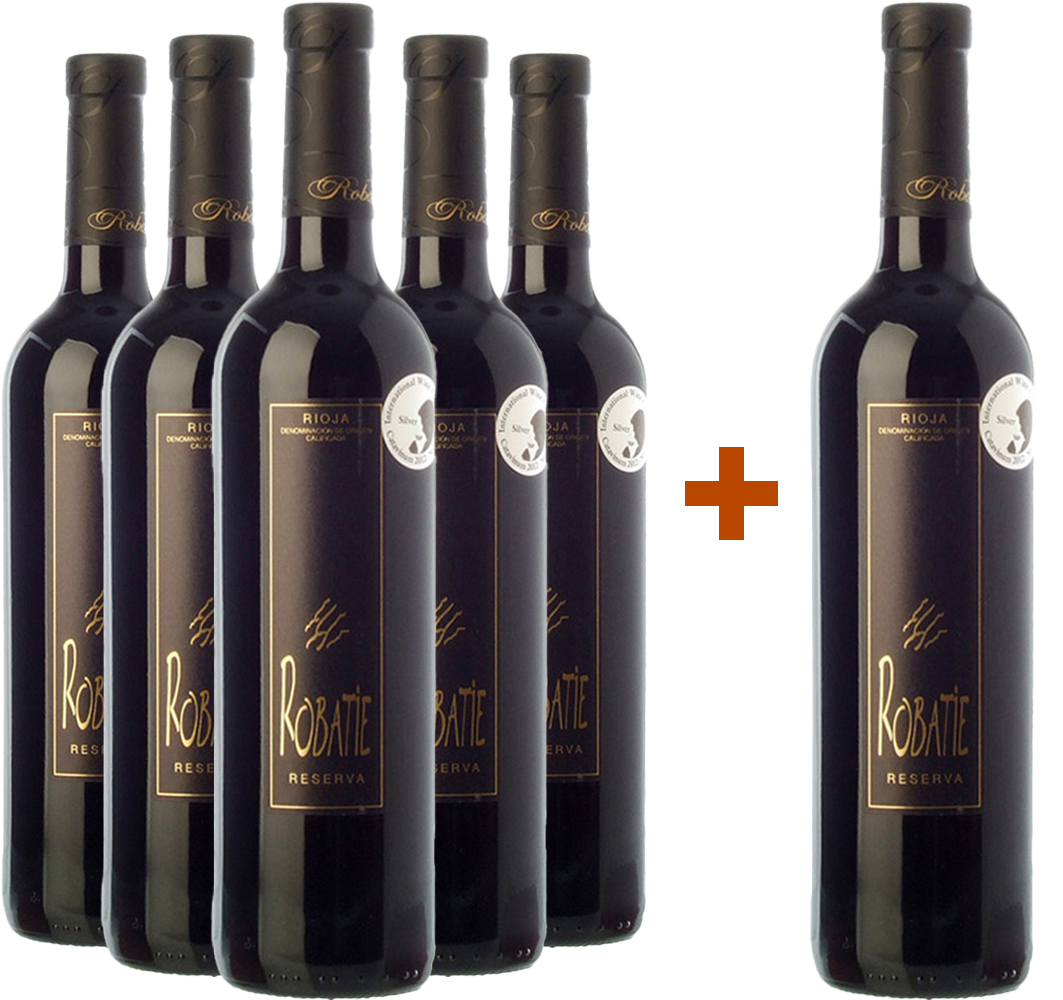 Pack Descuento 5+1 Robatié Reserva Rioja DOCa