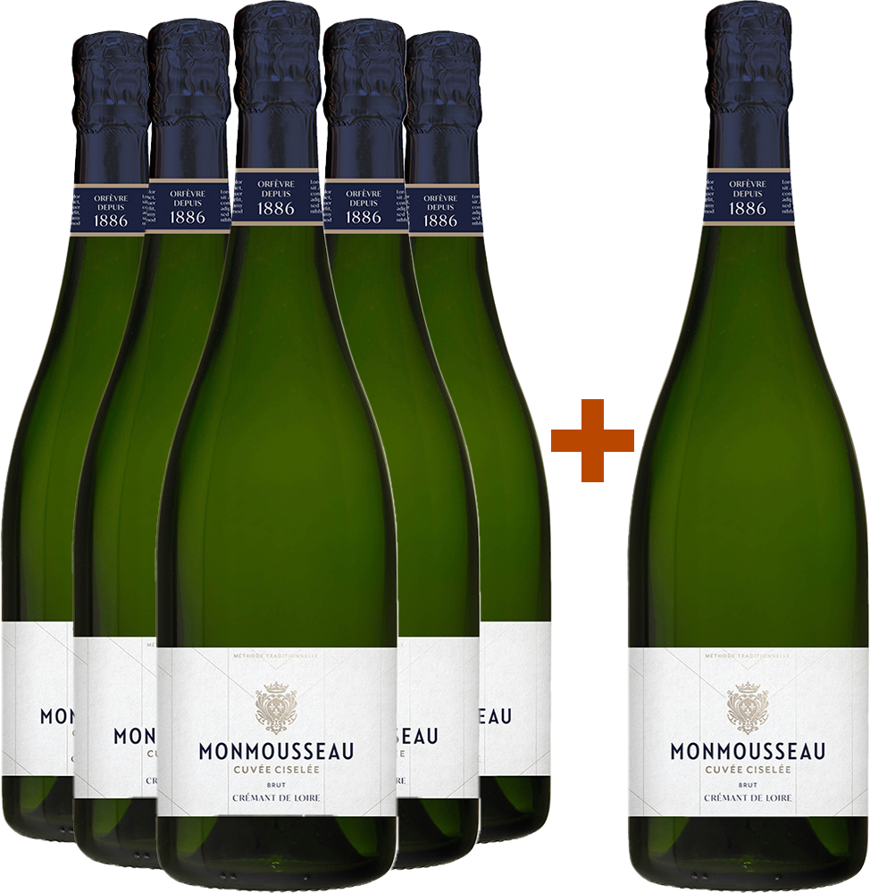 5+1 Paket Crémant Ciselée Blanc