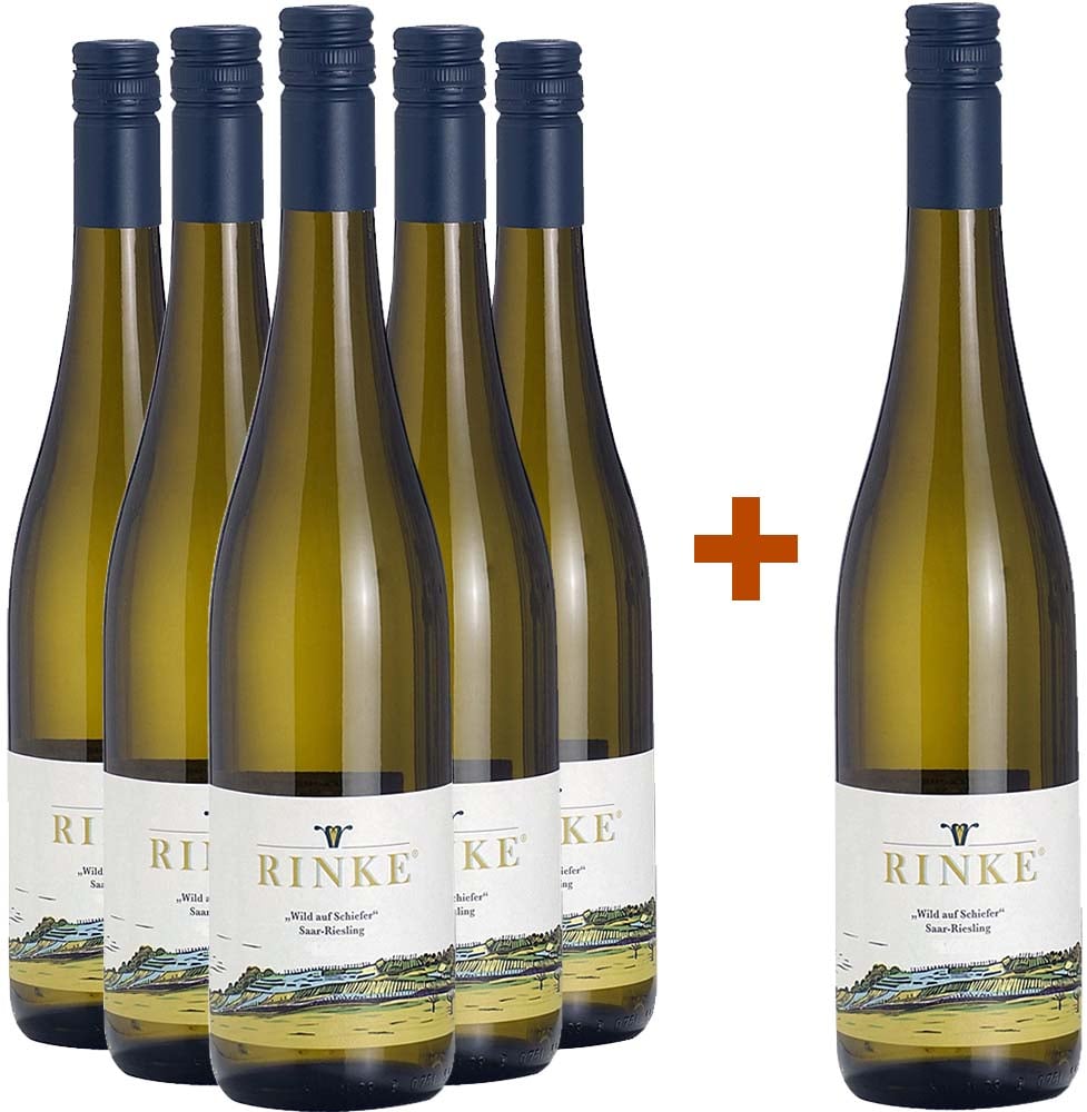 5+1 Paket Wild auf Schiefer® Saar-Riesling Kabinett feinherb