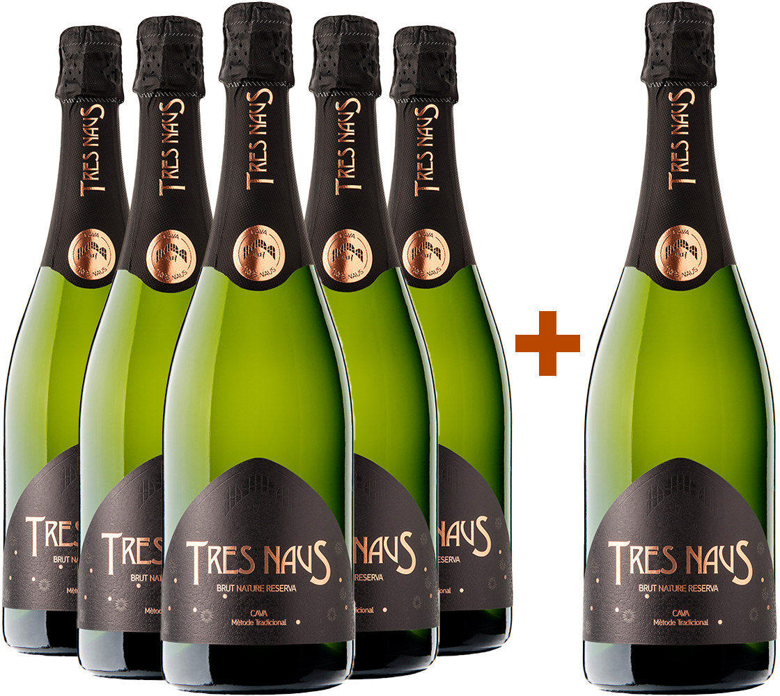 5+1 Aktionspaket Tres Naus Reserva Cava DO