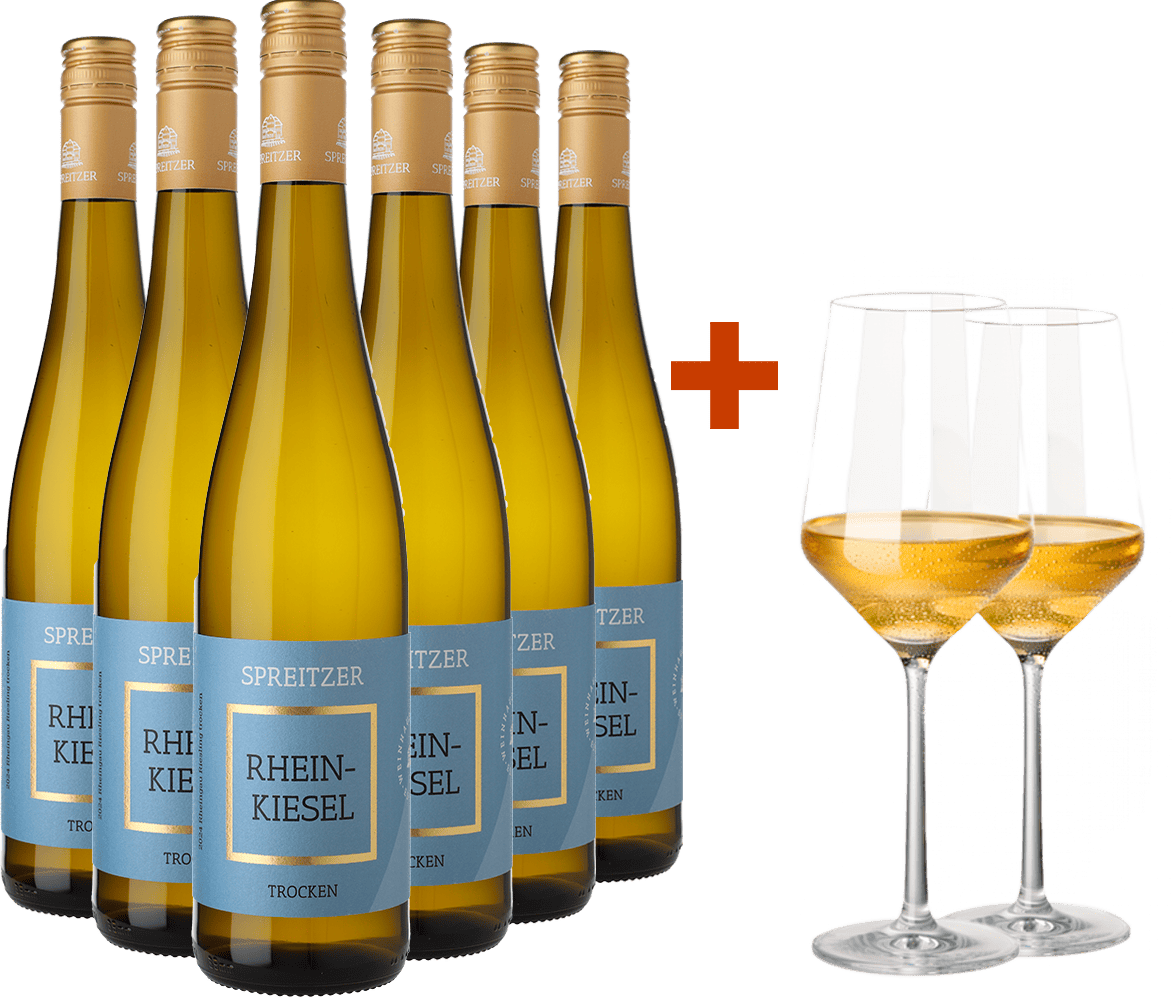 Riesling-Paket mit gratis Gläsern