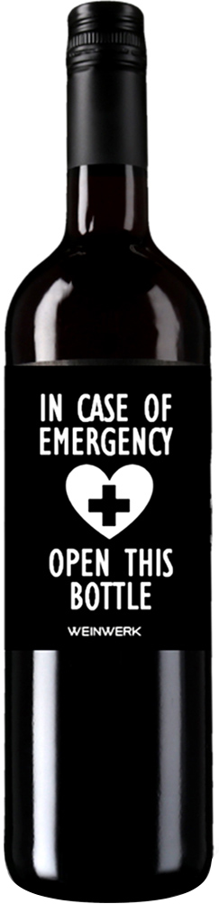 2022 IN CASE OF EMERGENCY OPEN THIS BOTTLE Pinot noir