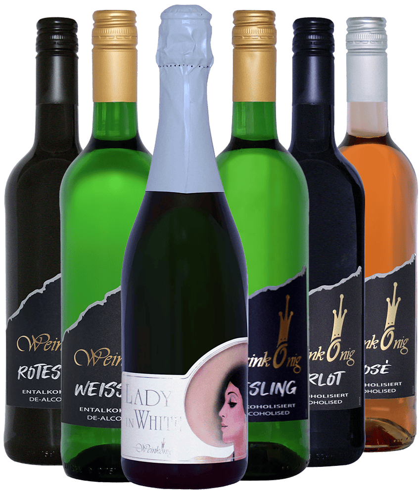 Entalkoholisierter Wein und Sekt - Weinkönig -6er-Probierpaket
