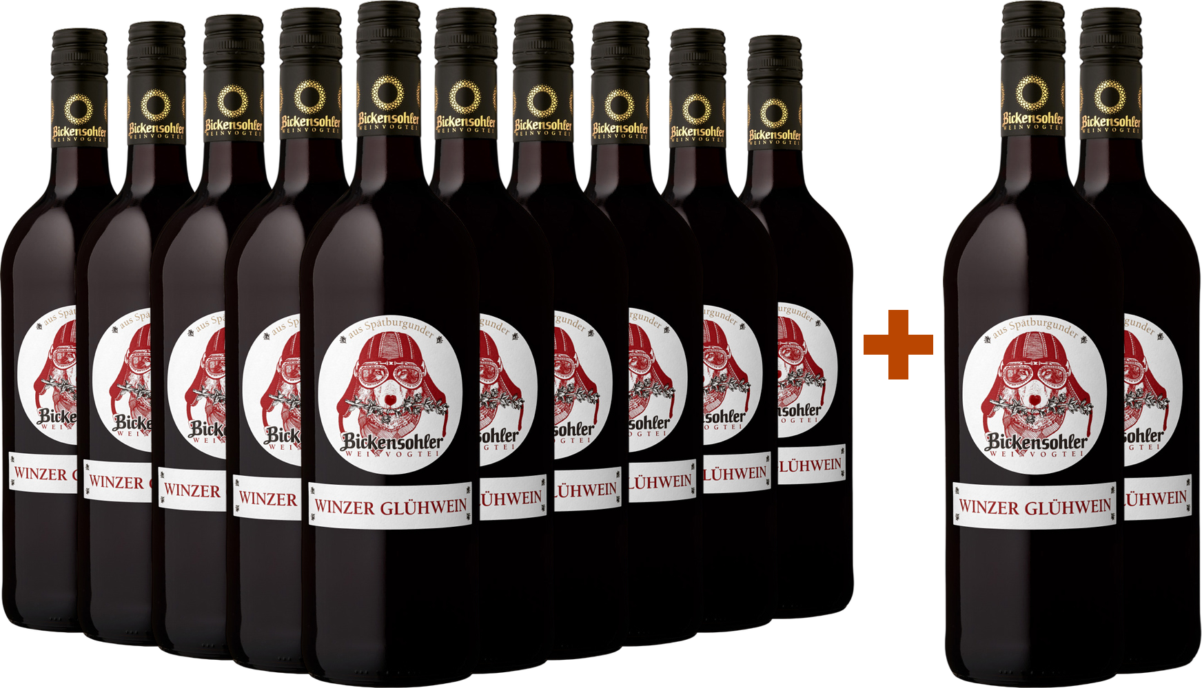 10+2 Paket Bickensohler Winzerglühwein ROT 1,0 L