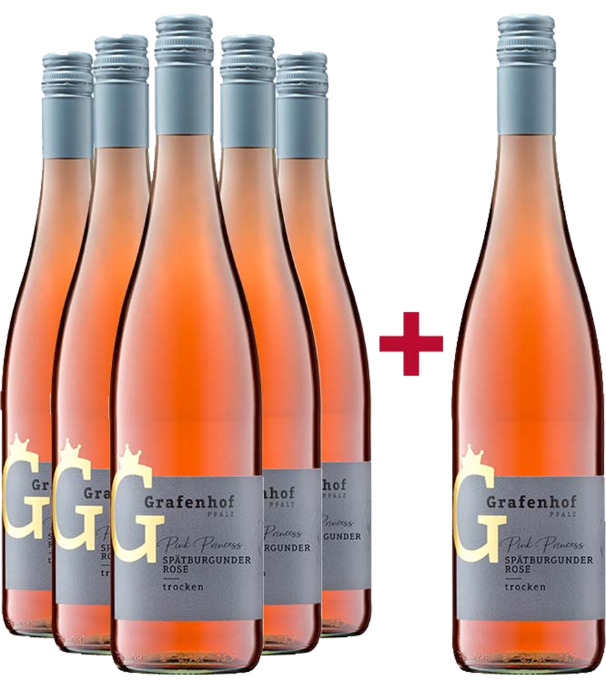 5+1 Paket Spätburgunder Rosé GLANZSTÜCK "Pink Princess"