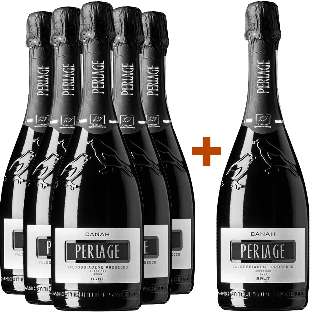 5+1 Paket Canah Valdobbiadene Prosecco Superiore DOCG brut Bio BIO
