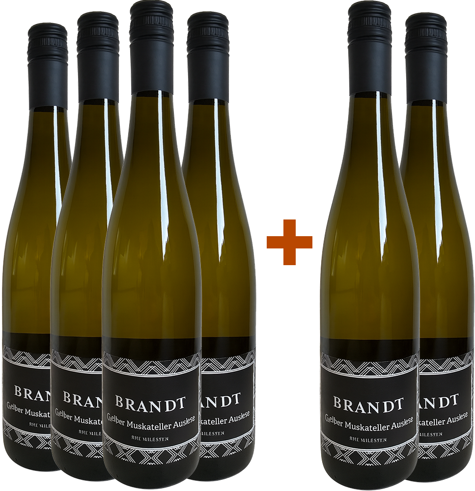 4+2 Paket Gelber Muskateller Auslese süß
