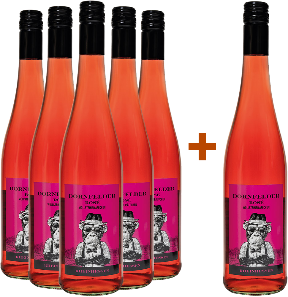 5+1 Paket Dornfelder Rosé "Wöllsteiner Äffchen" lieblich