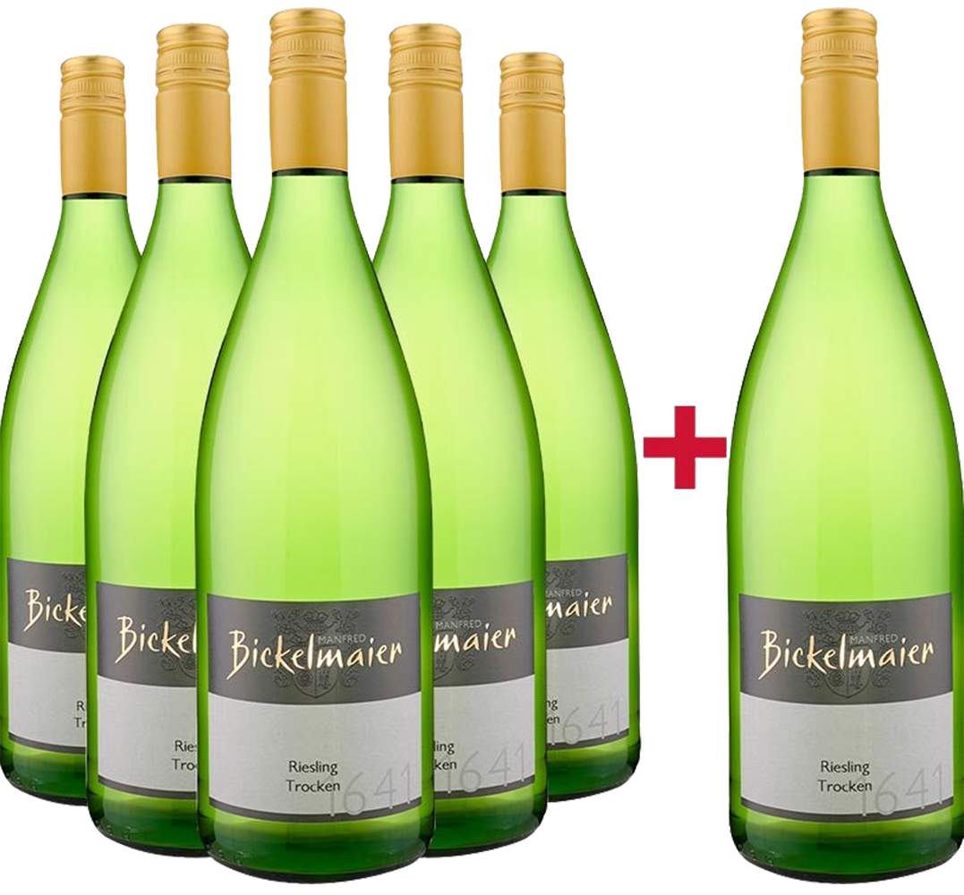 5+1 Paket Riesling trocken 1,0 L