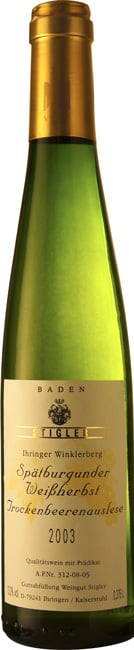 2009 Winklerberg Ihringen Spätburgunder Weißherbst Trockenbeerenauslese VDP.Große Lage 0,375 L Weissherbst