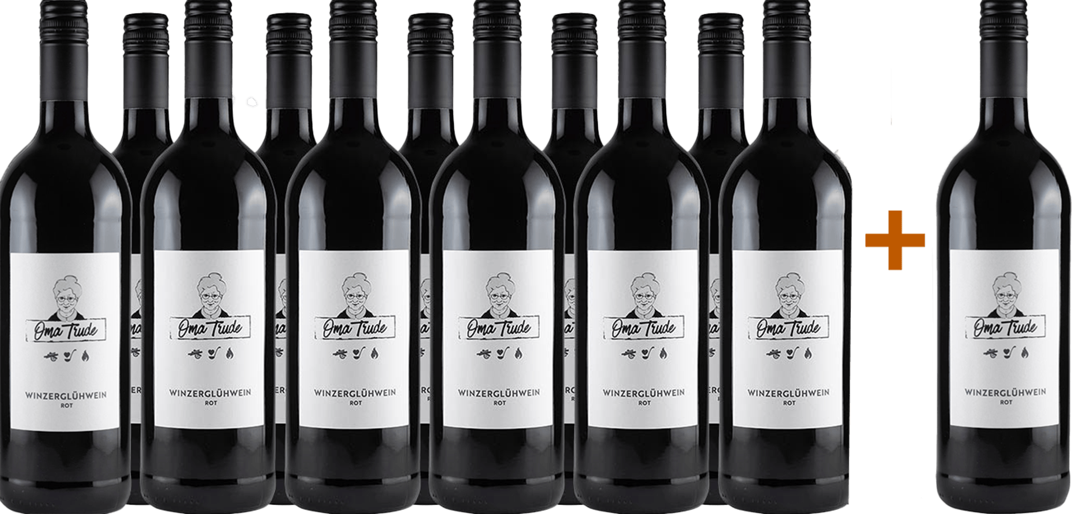 11+1 Paket "Oma Trude gibt einen aus" Winzerglühwein rot