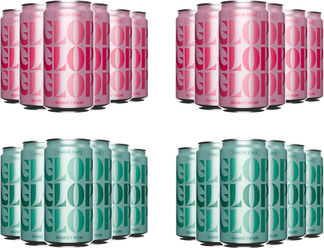 Aktionpaket 12 Glop Rosé Sparkling + 12 Glop White Sparkling Cataluña DO BIO 0,2 L BIO