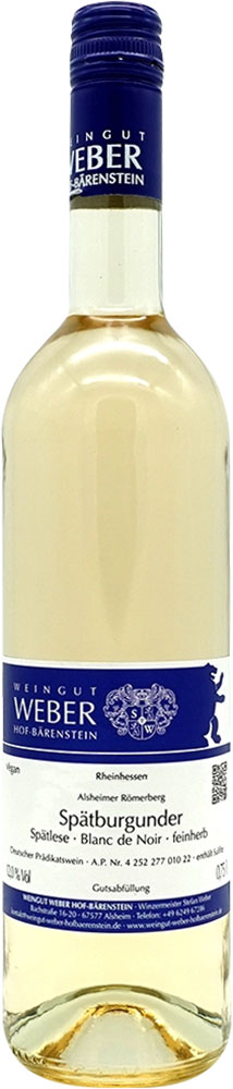 2021 Alsheimer Römerberg Spätburgunder Spätlese Blanc de Noir