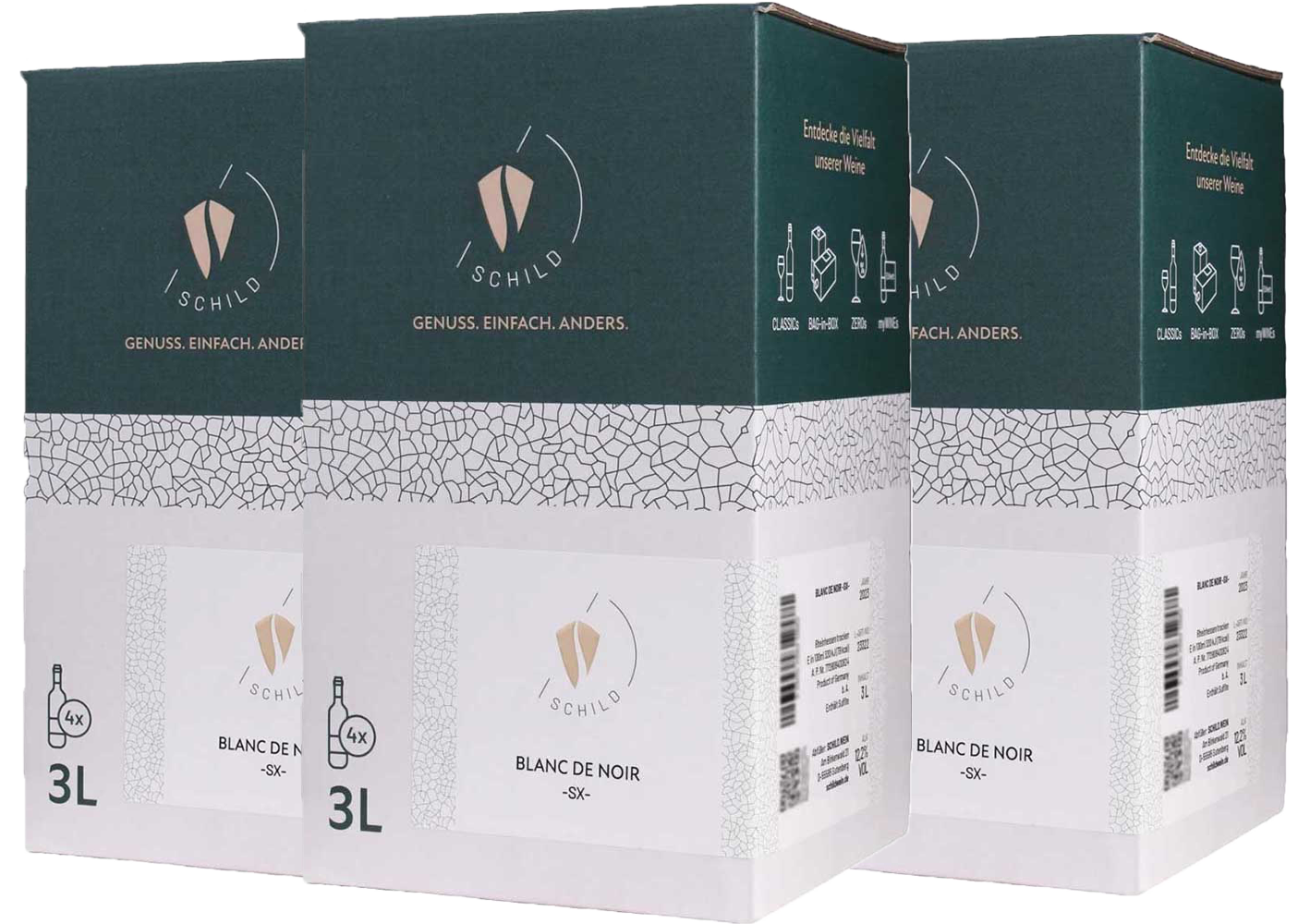 Bag-in-Box (BiB)-Paket Blanc de Noir SX trocken