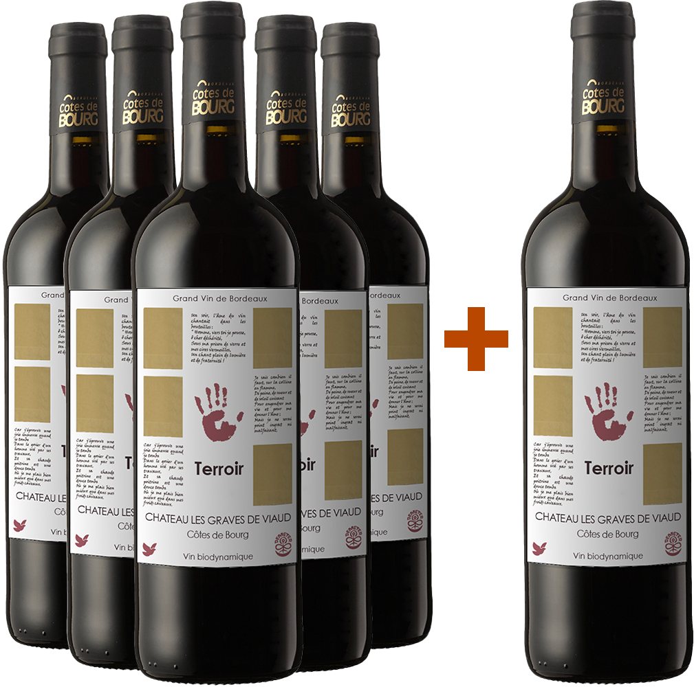 5+1 Paket cuvée "Terroir" Côtes de Bourg AOP BIO