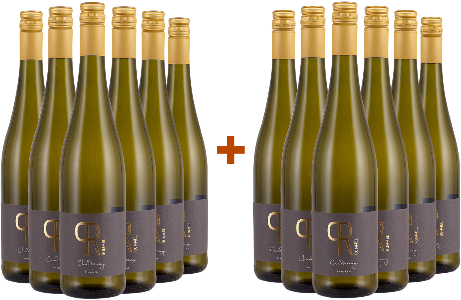 6+6 Paket Chardonnay Goldkapsel trocken
