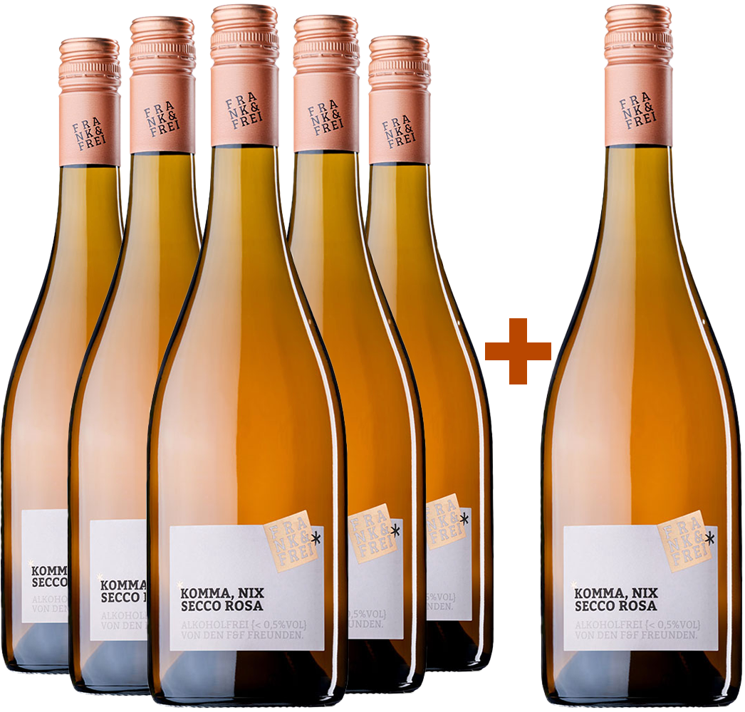 5+1 Paket Frank & Frei Secco Rosa alkoholfrei