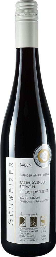 2019 Ihringer Winklerberg Spätburgunder Rotwein im Barrique gereift "in Perpetuum"