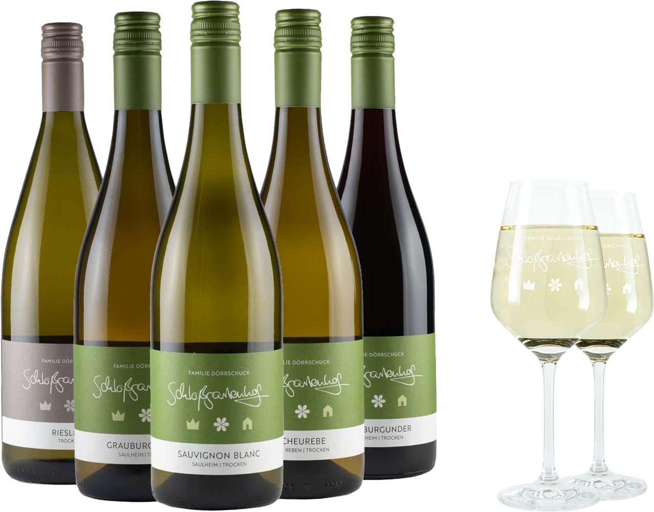 Probier-Paket trocken "Gemeinsam trocken trinken" + 2er Set Schott Zwiesel Gläser