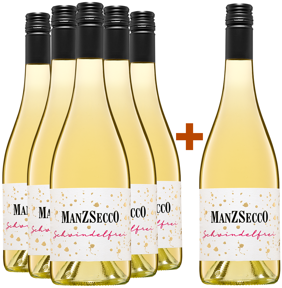 5+1 Paket ManzSecco "Schwindelfrei" alkoholfrei