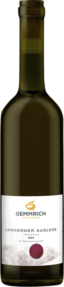 Gemmrich 2009 Lemberger Auslese (im Beilsteiner Barrique gereift)᛫᛫᛫ trocken 1,5 L