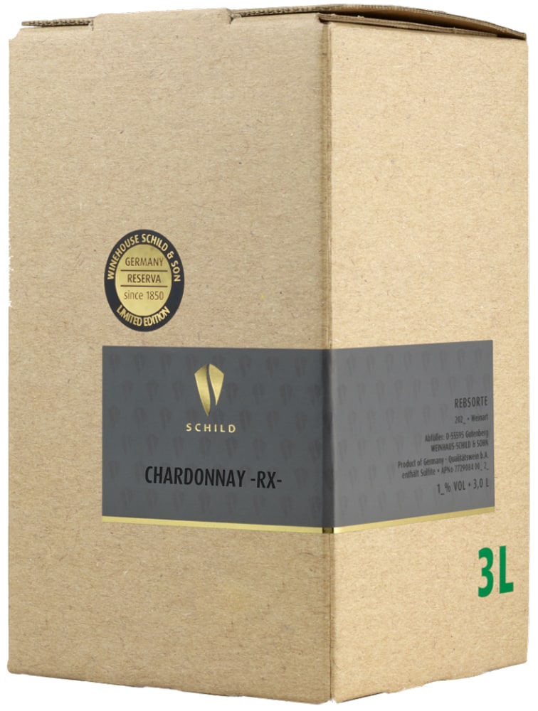 Schild & Sohn 2020 Chardonnay -RX- Bag-in-Box (BiB) Premium; Barrique trocken 3,0 L