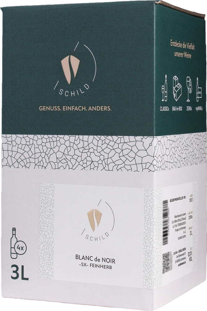 2025 Blanc de Noir -SX- Bag-in-Box (BiB) feinherb 3,0 L - SCHILD.WEIN