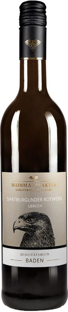 Weinmanufaktur Gengenbach 2019 Spätburgunder Rotwein lieblich