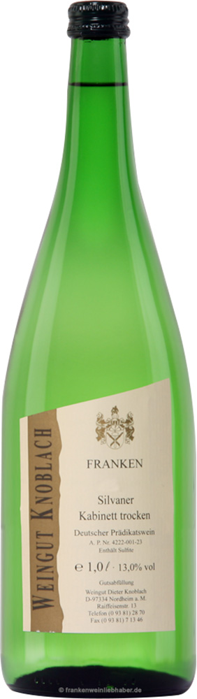 Knoblach 2022 Silvaner Kabinett trocken 1,0 L