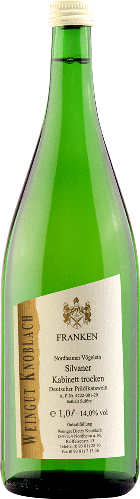 Knoblach 2020 Silvaner Kabinett trocken 1,0 L