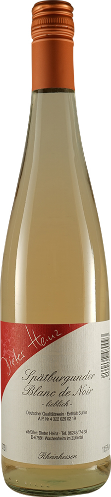 Dieter Heinz 2021 Blanc de Noir lieblich