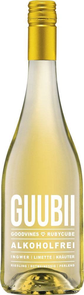 GUUBII - alkoholfreier prickelnder Aperitif - Riesling meets Rotwein-Kräuter Essig Ingwer/Limette (Vegan & Halal) lieblich - Goodvines