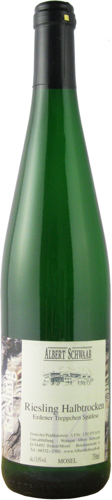2018 Erdener Treppchen Riesling Spätlese halbtrocken - Weingut Albert Schwaab