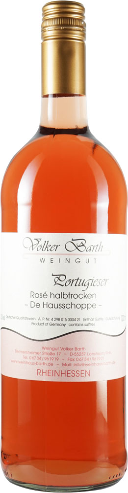 Volker Barth 2021 Portugieser Rosé, halbtrocken 1,0 L